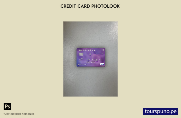 listo para imprimir plantilla frontal de aspecto fotográfico de tarjeta visa  86